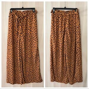JustFab Print Waist Tie Pants